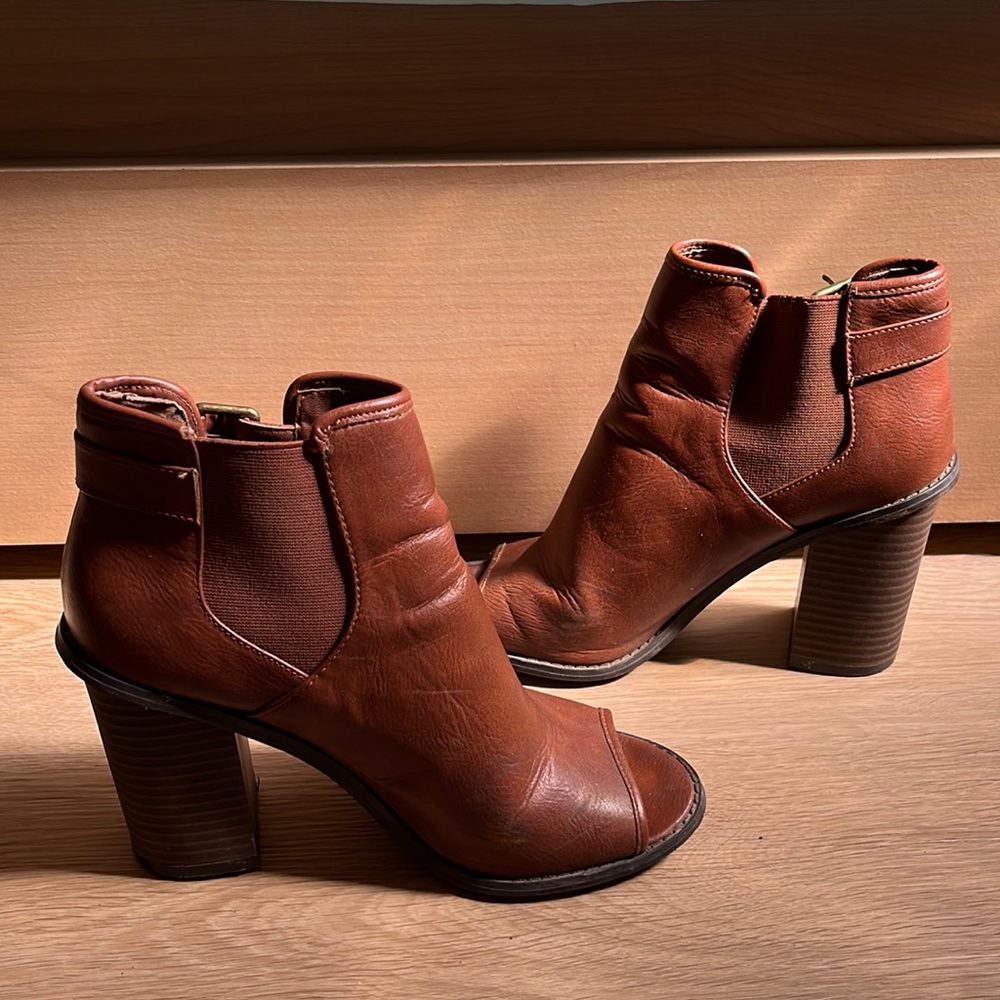 Brown Heeled Booties